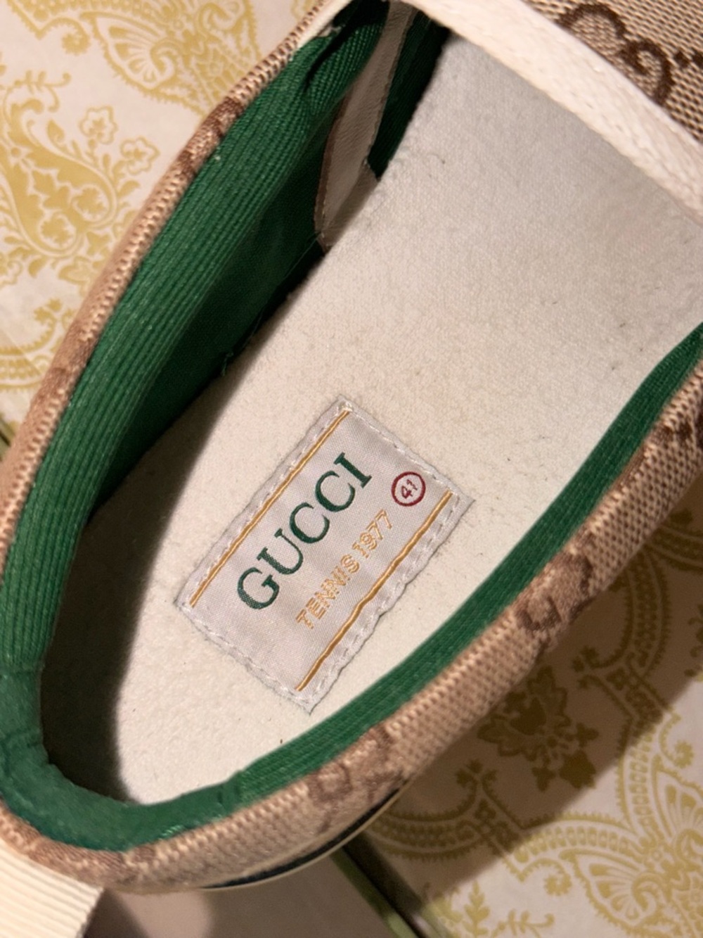 Gucci GG Supreme Slip-On Sneakers - Brown Beige - Picture 7 of 8